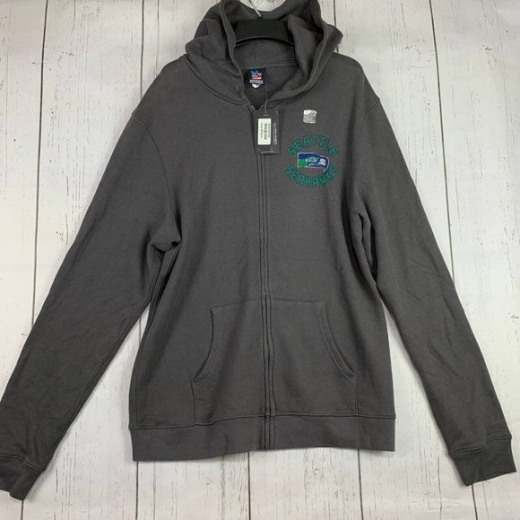 Seattle Seahawks NFL XL Junk Food Pullover Hoodie Sweatshirt Gray New Mens - Picture 2 of 12